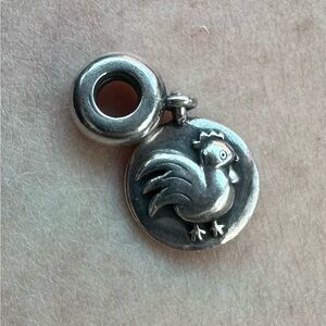 Pandora Silver Rooster Charm